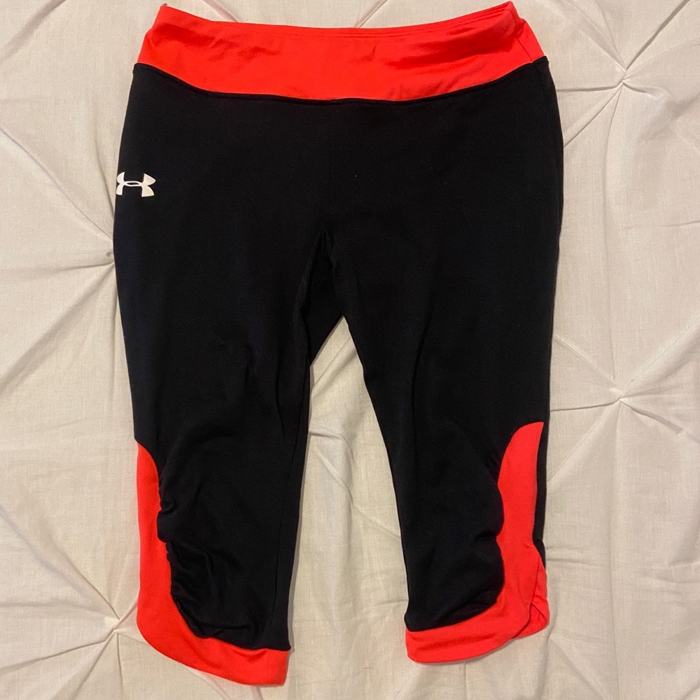 Under Armour Cropped Leggings Girls Size YLG